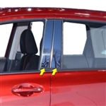 Nissan Versa Note Chrome Pillar Post Trim, 4pc set, 2014, 2015, 2016, 2017, 2018, 2019