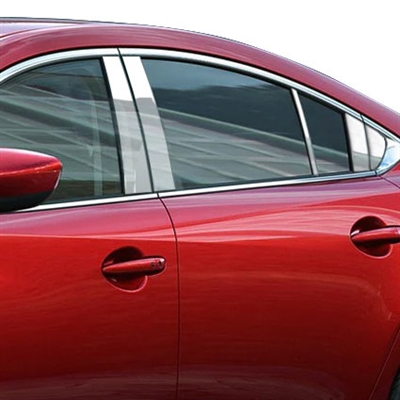 Mazda 6 Chrome Pillar Post Trim, 10pc, 2014, 2015, 2016, 2017, 2018, 2019, 2020, 2021