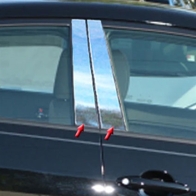 Kia Forte Chrome Pillar Post Trim, 2014, 2015, 2016, 2017, 2018