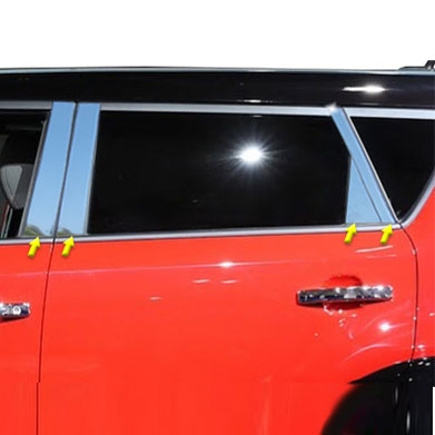 Kia Soul Chrome Pillar Post Trim, 8pc 2014, 2015, 2016, 2017, 2018, 2019