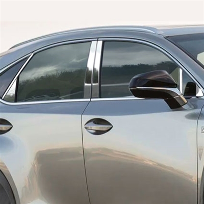 Lexus NX Chrome Pillar Post Trim, 12pc set, 2015, 2016, 2017, 2018, 2019, 2020, 2021