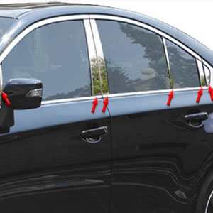 Subaru Legacy Chrome Pillar Post Trim, 2015, 2016, 2017, 2018, 2019