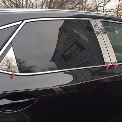 Lexus RX350 Chrome Pillar Post Trim, 2016, 2017, 2018, 2019, 2020, 2021, 2022