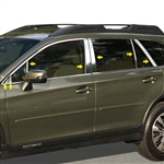 Subaru Outback Chrome Pillar Post Trim, 2015, 2016, 2017, 2018, 2019