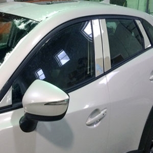 Mazda CX-3 Chrome Pillar Post Trim 2016, 2017, 2018, 2019, 2020, 2021