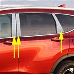 Honda CR-V Chrome Pillar Post Trim, 2017, 2018, 2019, 2020, 2021, 2022