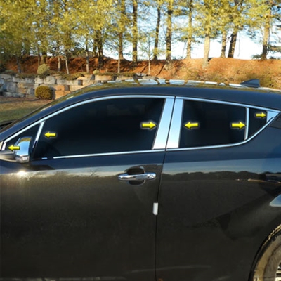 Toyota C-HR Chrome Pillar Post Trim, 12pc 2018, 2019, 2020, 2021, 2022, 2023