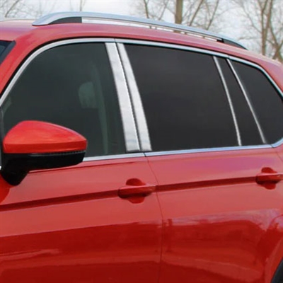 Volkswagen Tiguan Chrome Pillar Post Trim, 8pc 2018, 2019, 2020, 2021, 2022, 2023, 2024