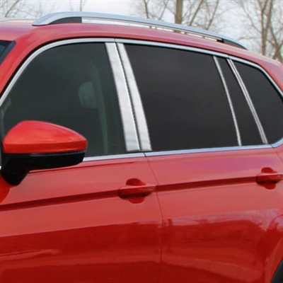 Volkswagen Tiguan Chrome Pillar Post Trim, 10pc 2018, 2019, 2020, 2021, 2022, 2023, 2024
