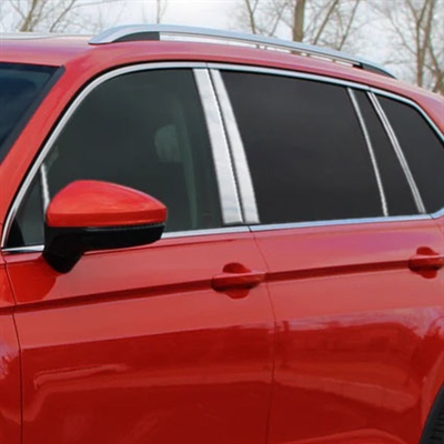 Volkswagen Tiguan Chrome Pillar Post Trim, 12pc 2018, 2019, 2020, 2021, 2022, 2023, 2024