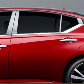 Nissan Altima Sedan Chrome Pillar Post Trim, 8pc 2019, 2020, 2021, 2022, 2023, 2024, 2025, 2026