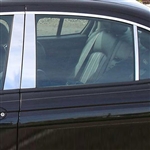 Jaguar X-Type Chrome Pillar Post Trim, 6pc  2002 - 2008