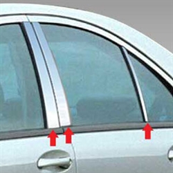 Mercedes C-Class Sedan Chrome Pillar Post Trim, 2001, 2002, 2003, 2004, 2005, 2006, 2007