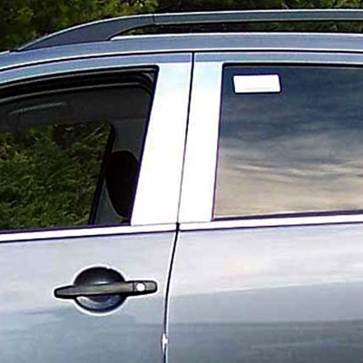 Mitsubishi Outlander Chrome Pillar Post Trim,  4pc 2007, 2008, 2009