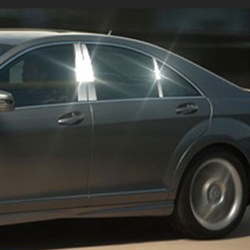 Mercedes S-Class Sedan Chrome Pillar Post Trim, 2007, 2008, 2009, 2010, 2011, 2012, 2013