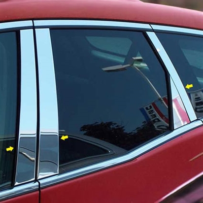 Mazda CX-7 Chrome 6 pc. Pillar Post Trim, 2007, 2008, 2009, 2010, 2011, 2012