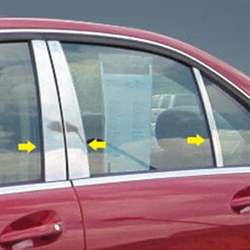 Mercedes C-Class Sedan Chrome Pillar Post Trim, 2008, 2009, 2010, 2011