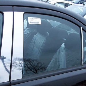 Mitsubishi Lancer Chrome Pillar Post Trim, 2008, 2009, 2010, 2011, 2012, 2013, 2014, 2015, 2016, 2017