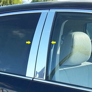 Toyota Venza Chrome Pillar Post Trim, 4pc 2009, 2010, 2011, 2012, 2013, 2014, 2015