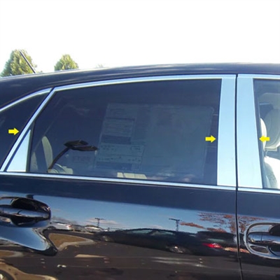 Toyota Venza Chrome Pillar Post Trim, 6pc. Set, 2009, 2010, 2011, 2012, 2013, 2014, 2015