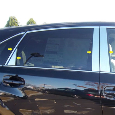 Toyota Venza Chrome Pillar Post Trim, 8pc. Set, 2009, 2010, 2011, 2012, 2013, 2014, 2015