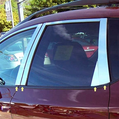 Nissan Murano Chrome Pillar Post Trim, 8 piece Set, 2009, 2010, 2011, 2012, 2013, 2014