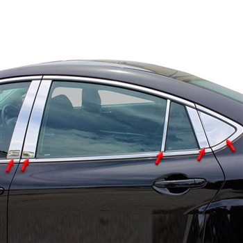 Mazda 6 Chrome Pillar Post Trim, 10pc  2009 - 2013