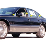 Chevrolet Caprice Chrome 8pc Pillar Post Trim, 1991, 1992, 1993, 1994, 1995, 1996, 1997