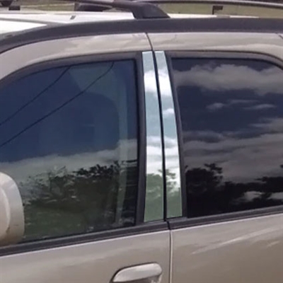Buick Rendezvous Chrome Pillar Post Trim, 2002, 2003, 2004, 2005, 2006, 2007, 2008
