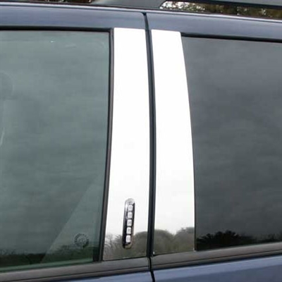 Ford Explorer Chrome Pillar Post Trim, 4pc. Set with keyless entry cutout, 2002, 2003, 2004, 2005, 2006, 2007, 2008, 2009, 2010