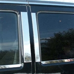 Jeep Wrangler 4 door Chrome Pillar Post Trim, 2007, 2008, 2009, 2010, 2011, 2012, 2013, 2014, 2015, 2016, 2017, 2018