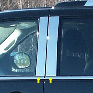 Cadillac Escalade Chrome Pillar Post Trim, 4pc.Set, 2007, 2008, 2009, 1010, 2011, 2012, 2013, 2014