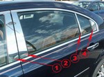 Saturn Aura Chrome Pillar Post Trim, 8 piece set, 2007, 2008, 2009