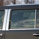 Jeep Liberty Chrome Pillar Post Trim, 6pc 2008, 2009, 2010, 2011, 2012