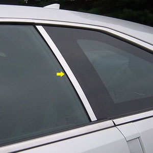 Cadillac CTS Coupe Chrome Pillar Post Trim, 2pc 2011, 2012, 2013, 2014