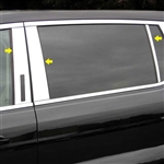 Lincoln MKT Chrome Pillar Post Trim, 6pc set, 2010, 2011, 2012, 2013, 2014, 2015, 2016, 2017, 2018, 2019, 2020