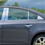 Chevrolet Cruze Chrome Pillar Post Trim, 8pc 2011, 2012, 2013, 2014, 2015