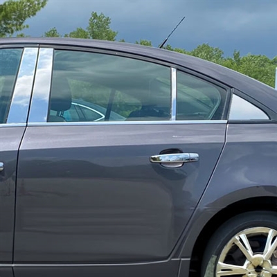 Chevrolet Cruze Chrome Pillar Post Trim, 8pc 2011, 2012, 2013, 2014, 2015