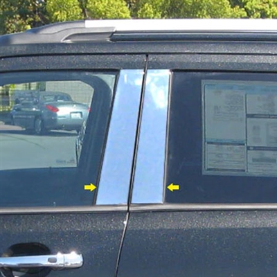 Ford Explorer Chrome Pillar Post Trim, 4pc 2011, 2012, 2013, 2014, 2015, 2016, 2017, 2018, 2019