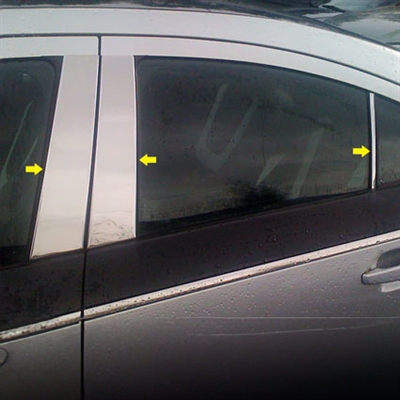 Chevrolet Volt Chrome Pillar Post Trim, 6pc set, 2013, 2014, 2015