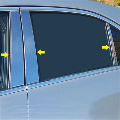 Cadillac ATS Chrome Pillar Post Trim, 6pc. Set, 2013, 2014