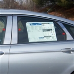 Ford Fusion Chrome Pillar Post Trim, 6pc w/o keyless entry, 2013, 2014, 2015, 2016, 2017, 2018, 2019, 2020