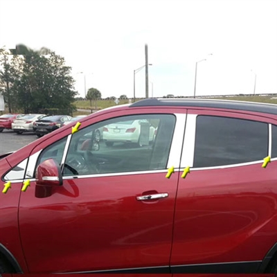 Buick Encore Chrome Pillar Post Trim, 12pc set, 2013, 2014, 2015, 2016, 2017, 2018, 2019, 2020, 2021, 2022