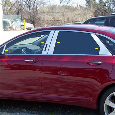 Lincoln MKZ Chrome Pillar Post Trim, 8pc. set, 2013, 2014, 2015, 2016, 2017, 2018, 2019, 2020