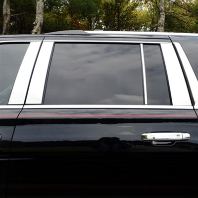 GMC Yukon XL Chrome Pillar Post Trim, 2015, 2016, 2017, 2018, 2019, 2020