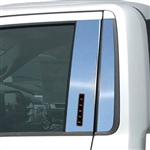 Ford Super Duty Regular Cab Chrome Pillar Post Trim with keyless entry, 2017, 2018, 2019, 2020, 2021