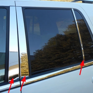 Ford Expedition Chrome Pillar Post Trim, 2015, 2016, 2017