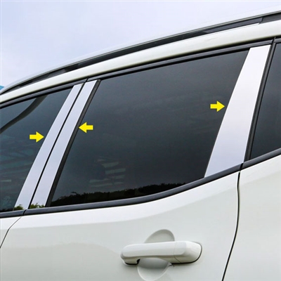 Jeep Compass Chrome Pillar Post Trim, 2017, 2018, 2019, 2020, 2021, 2022, 2023, 2024, 2025, 2026