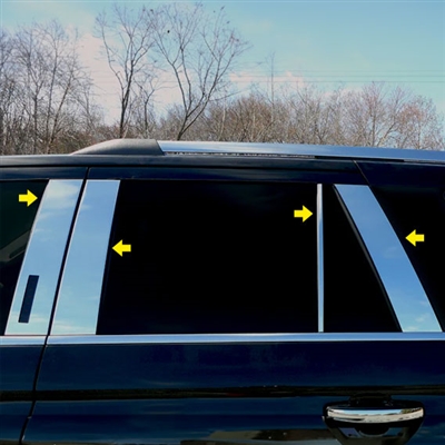 Ford Expedition Chrome Pillar Post Trim, 8pc 2018, 2019, 2020, 2021, 2022, 2023, 2024, 2025, 2026