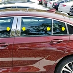 Buick Regal Sportback Chrome Pillar Post Trim, 8pc 2018, 2019, 2020